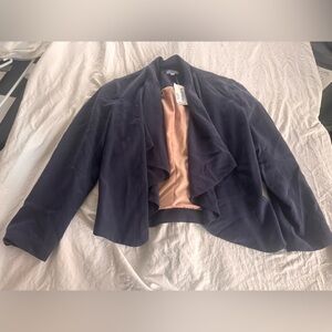 South Moon Under Abbeline Navy Blue Blazer with Peach Lining XS NWT Tercel